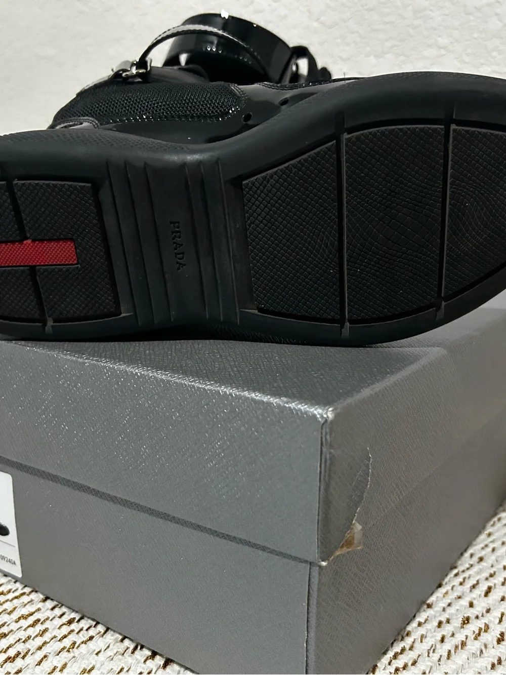 Prada Black High-Top Sneakers - Matte Black